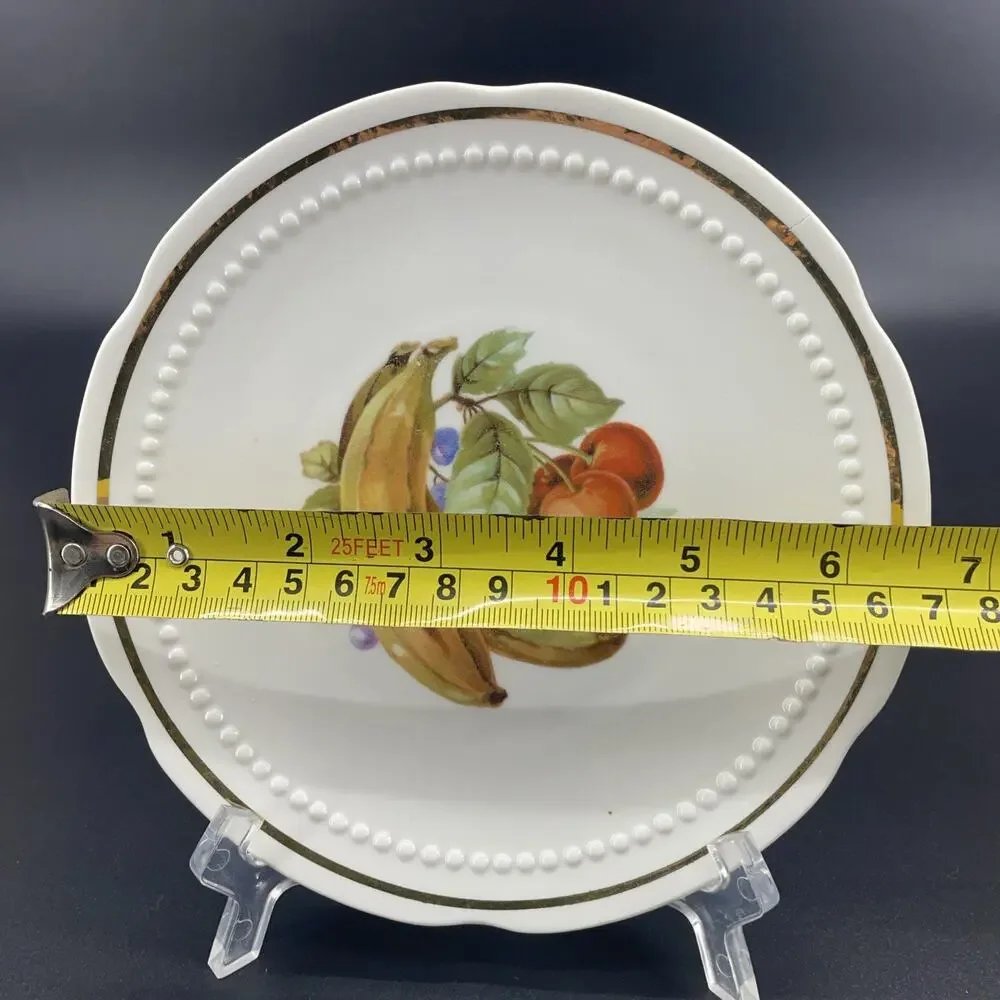 5 Vtg German Fruit Hand Painted Dessert Plates 6